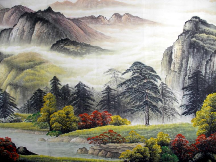 八尺國畫山水